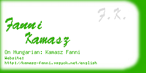 fanni kamasz business card